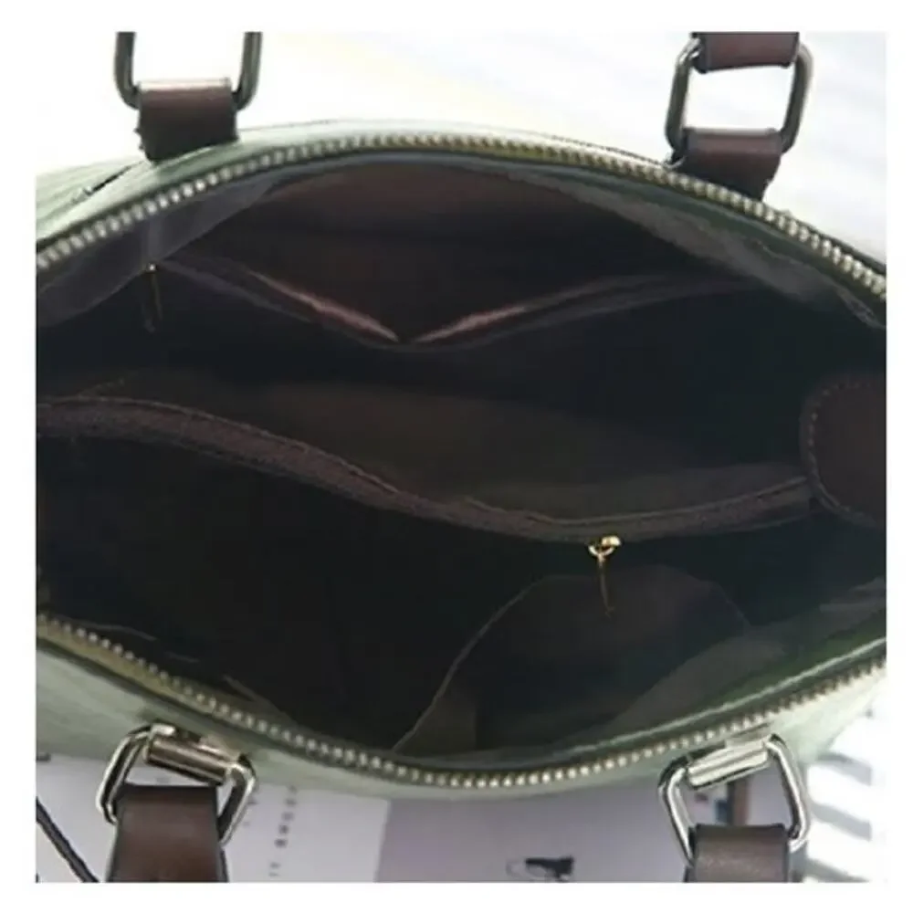 Red Wine plaid fur ball pendant large capacity handbag - Picture 5 of 5